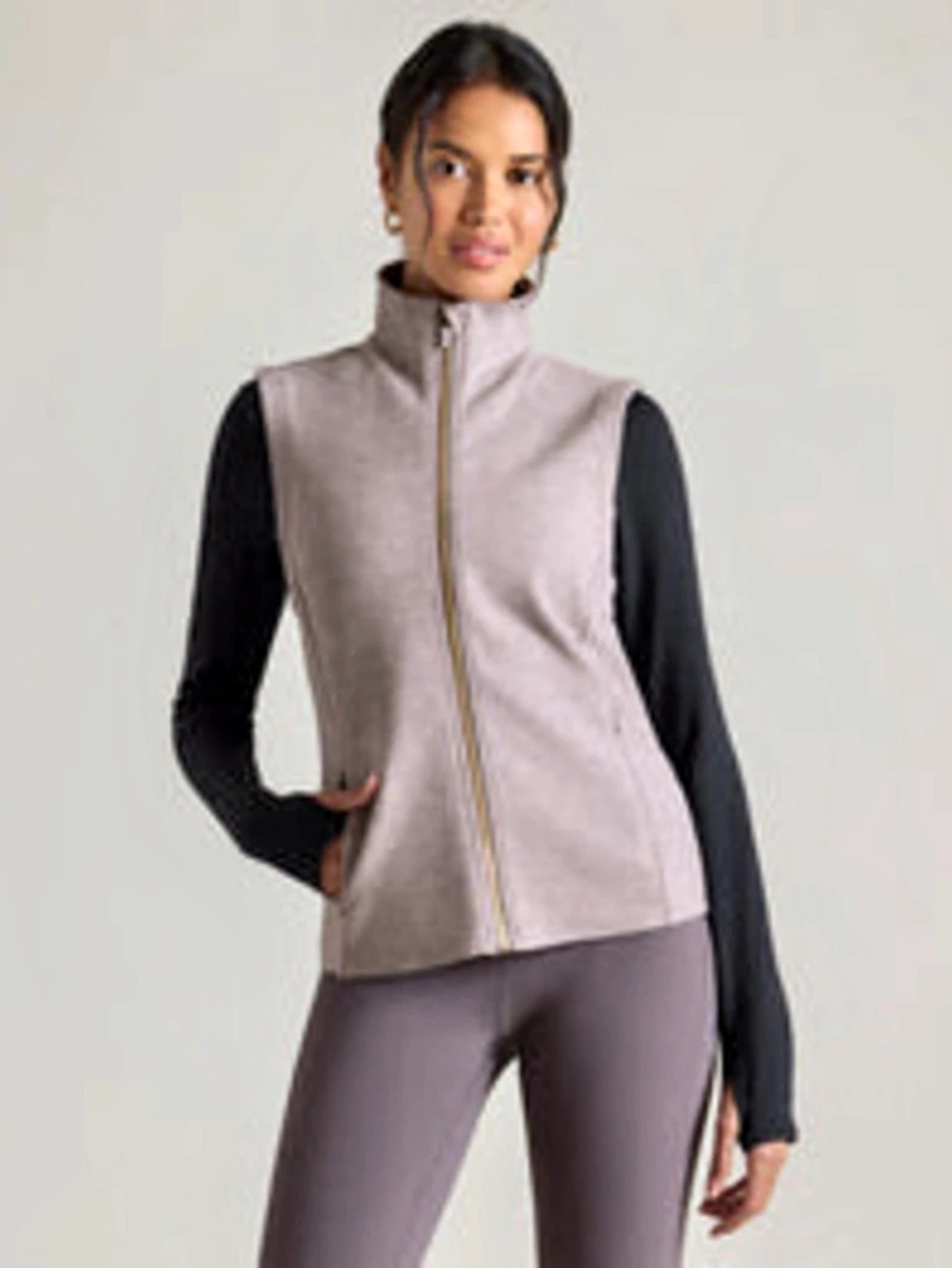 Rhone DreamGlow Zip-Up Vest Brown XL NWT